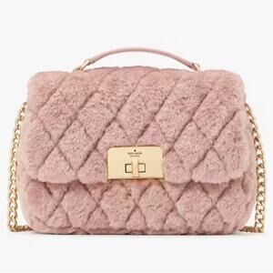 NWT - Kate Spade - Carey Faux Fur Small Flap Crossbody